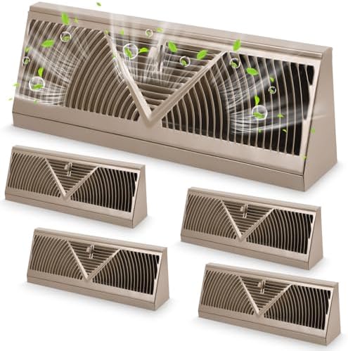 Yaocom 4 Pcs Baseboard Register Vent 15 Inch Duct Opening Size Baseboard Vent by Yaocom
