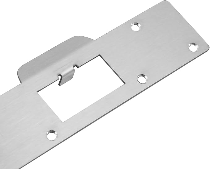 2pcs Door Strike Plate Stainless Steel Double Hole Door Handle Lock Backplate - Image 4