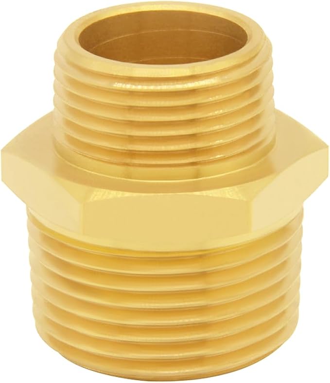 Uenede Brass 3/4" NPT Male to 1" NPT Male Reducer Adapter - Image 5