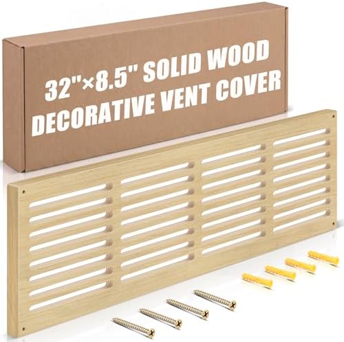 Colingmill 1 Pcs Decorative Return Air Vent Cover 32 x 8.5 x 3/4 Inch Natural by Colingmill