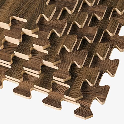 Forest Floor 3/8 Inch Thick Printed Foam Tiles, Premium Wood Grain Interlocking - Image 7