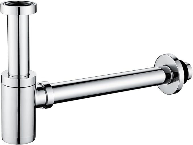 Bathroom Brass Contemporary Round Bottle P Trap 1-1/4, Lavatory Adjustable by GORDEE
