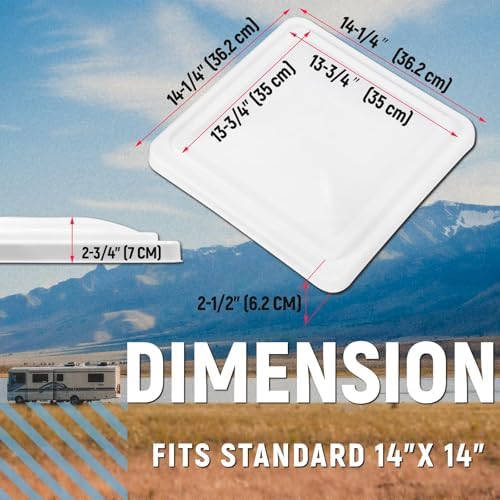 HECASA 14" 2Pcs RV Roof Vent Cover Compatible - Image 2
