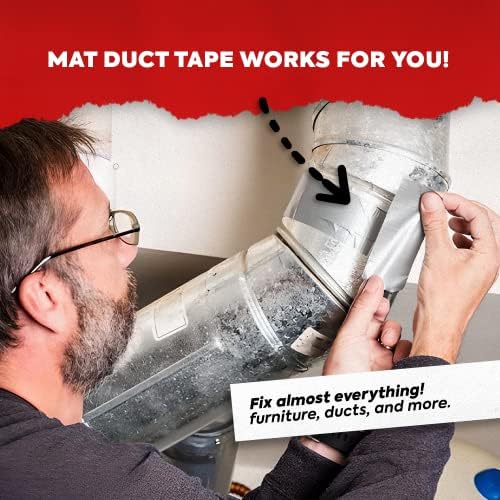 MAT Duct Tape Yellow Industrial Grade, 2 inch x 60 ft. Waterproof, UV Resistant - Image 4
