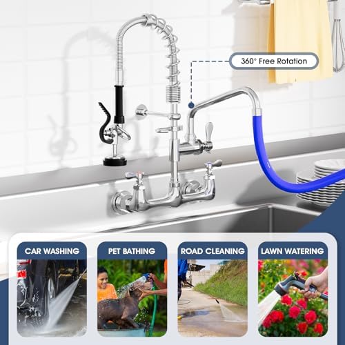 Commercial Wall Mount Kitchen Faucet - Image 7