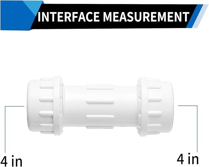 DONWARE 4-inch PVC Compression Coupling Cople de compresión PVC | Pipe Fittings - Image 3