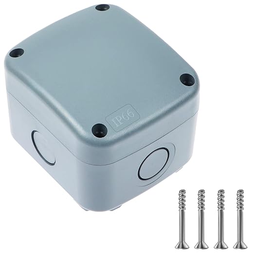 Project Box ABS Plastic Grey Junction Box IP66 Waterproof DIY Electronic | 3.25 by NineLeaf