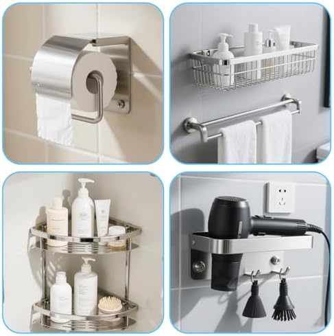 15pcs Towel Bar Replacement Parts Set kit, Shower Bathroom Towel Bar - Image 7