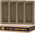 4 Pack Floor Vent Covers, Floor Register 4" x 10", Adjustable Decorative Vent by Unknown