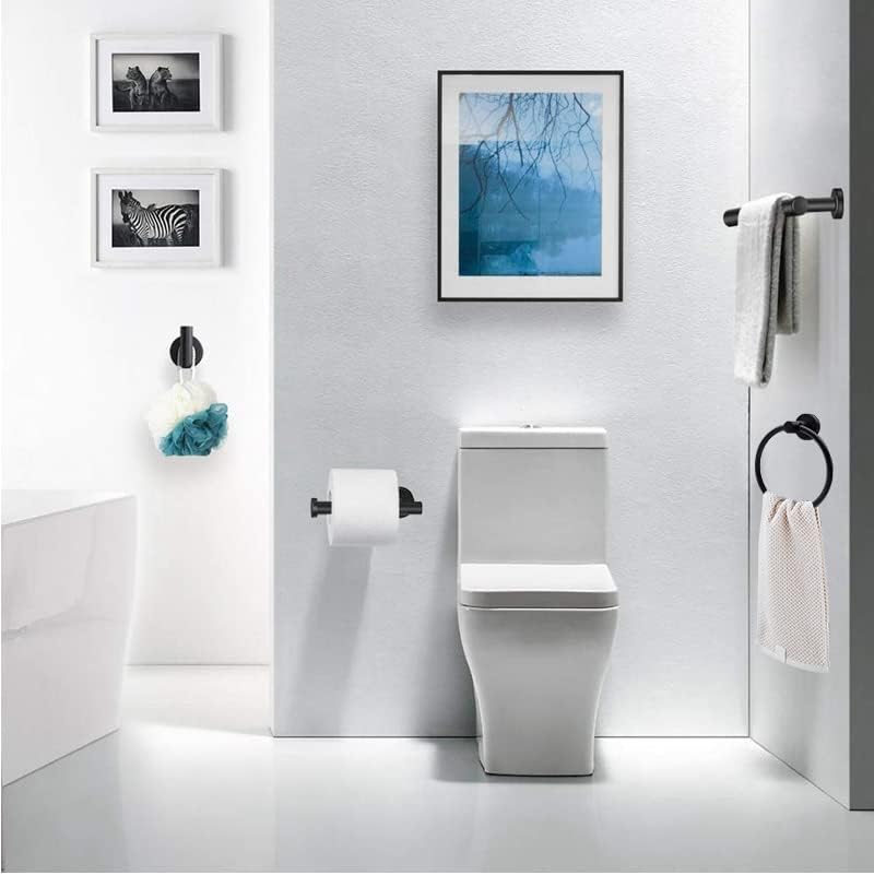 10pcs Matte Black Retractable Bathroom Hardware Set - Image 7