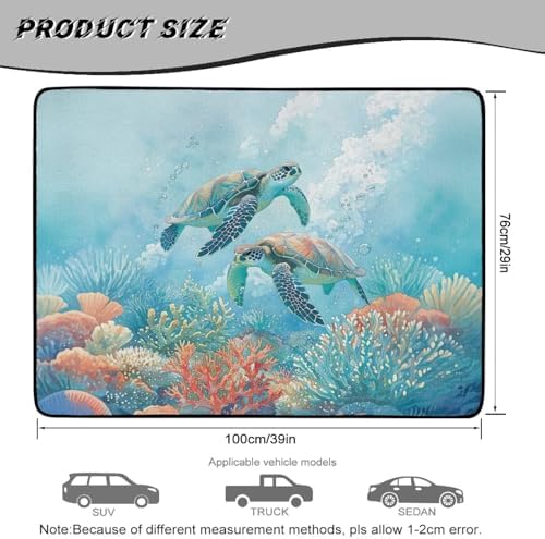 Sea Turtle Universal Car Trunk Mat All Weather Trunk Protection Cargo Liner - Image 7