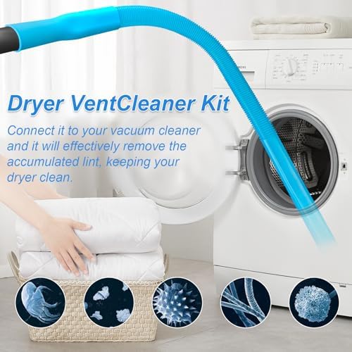 Upgraded Dryer Vent Cleaner Kit: Universal Vacuum Hose Attachment - Image 5