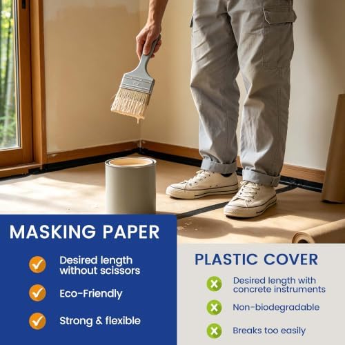 ADHES Masking Paper 12 in x 180 ft Brown Painter's Paper - Image 6