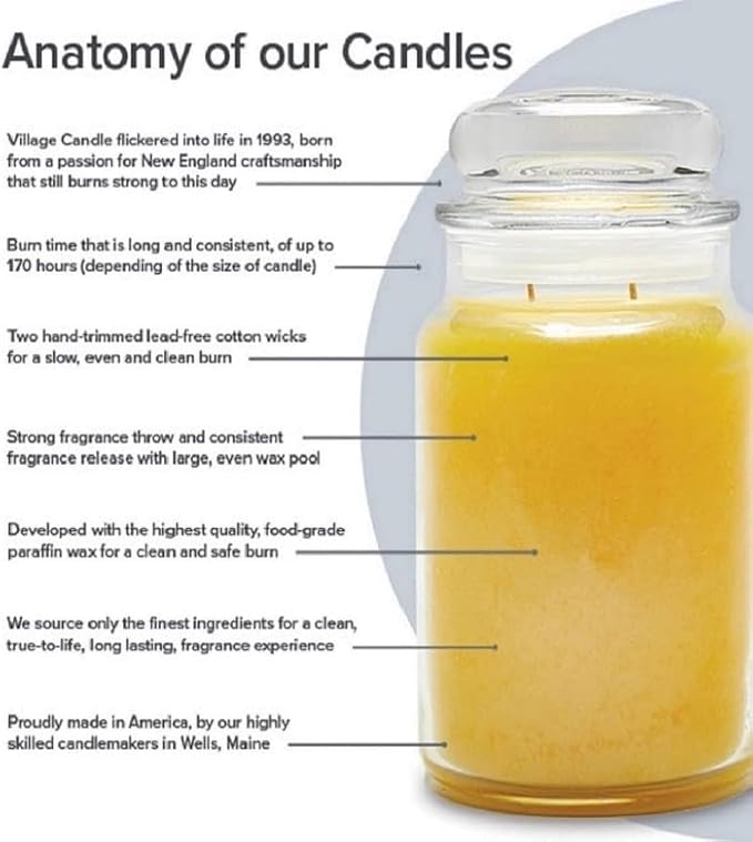 Village Candle Orange Cinnamon Large Glass Apothecary Jar, Scented Candle - Image 5