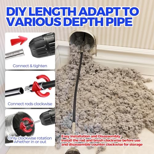 Holikme Dryer Vent Cleaner Kit - 15Ft Flexible Lint Brush - Image 3