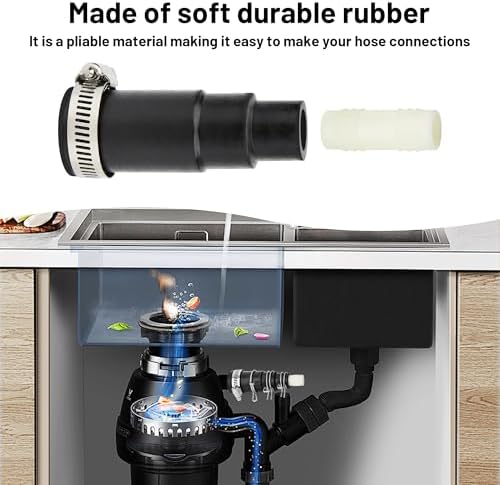 Dishwasher Drain Hose Adapter for Garbage Disposals, Rubber Drain Connector Kit - Image 5