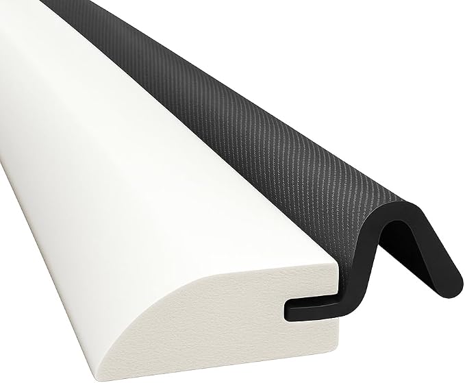 Door Weatherstripping Set with White PVC Carrier and Foam Gasket in Black | by RandallManufacturing