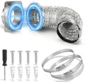 DV180 Magnetic Dryer Vent Connector, Airtight Seal, Quick Connect, 3.3ft 4" Duct by Unknown