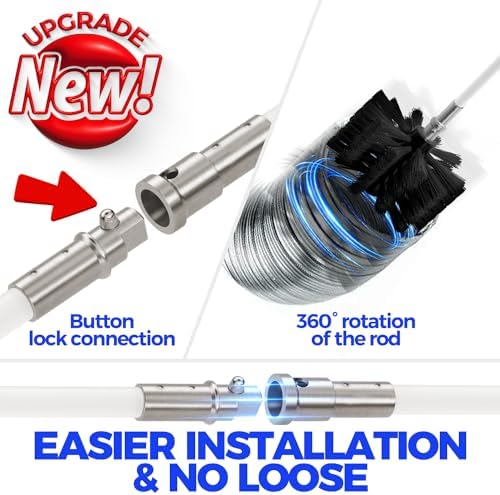Holikme 32 Feet Dryer Vent Cleaner Kit, Upgrade Flexible Lint Brush - Image 3