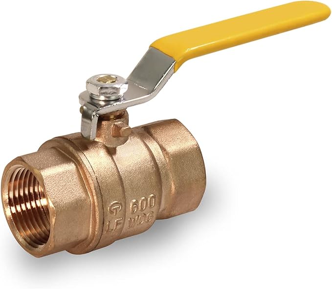 Midline Valve 822T223-NL Premium Full Port Ball Valve Brass, 1 in. FIP by MidlineValve