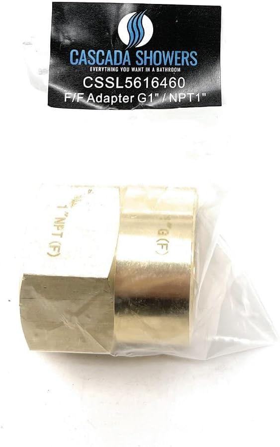 Cascada 1" G Thread Female to 1" NPT Thread Female Pipe Fitting Adapter - Image 5