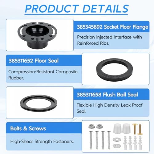 385345892 RV Toilet Seal & Socket Floor Flange Kit - Image 5