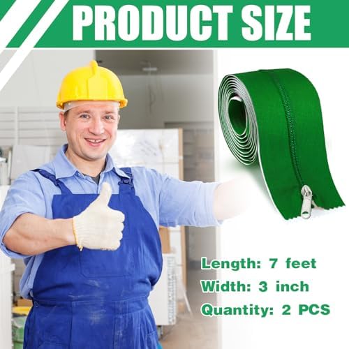 Tigeen 2 Roll Heavy Duty Zipper Door Dust Barriers 7 ft x 14 Inch - Image 3