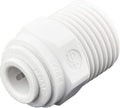 John Guest 1/4 Inch OD x 3/8 Inch NPT Straight Connector, Push to Connect by JohnGuest