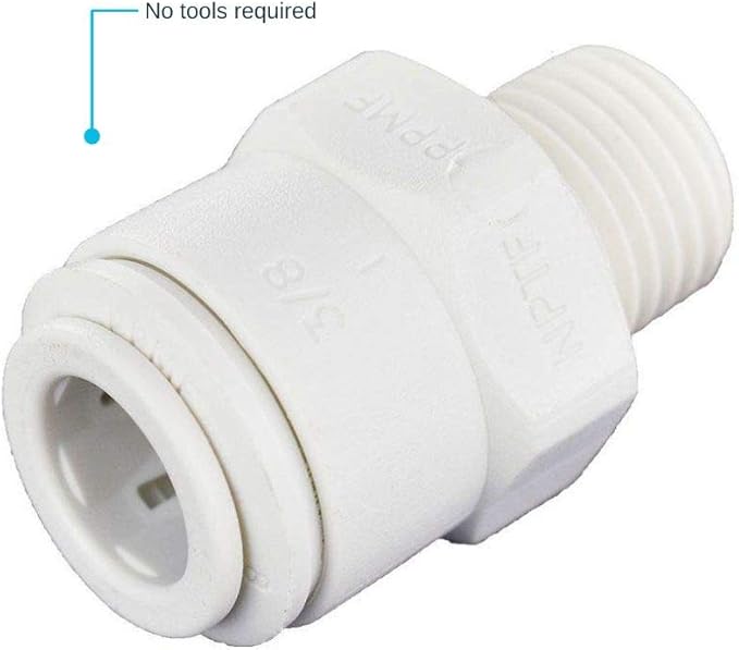 John Guest 3/8 Inch OD x 1/4 Inch NPT Male Connector, Push to Connect Plastic - Image 5