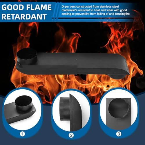 Periscope Dryer Vent Kit 12"-19" Adjustable Flat Vent - Image 6