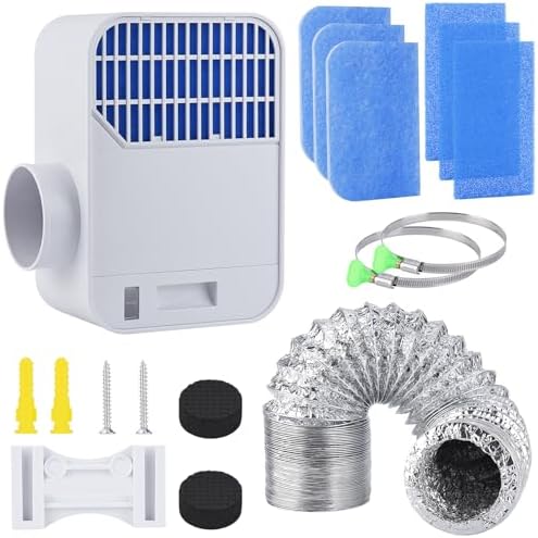 3-in-1 Indoor Dryer Vent Kit, Upgrade Energy Efficient Dryer Lint Trap by Unknown