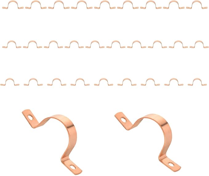 30 Pack Niikappu Copper Pipe Strap Clamp Hanger by Unknown