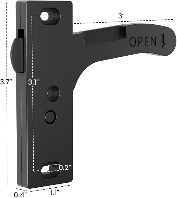 Aluminum RV Screen Door Latch Right Handle Replacement Kit - Image 5