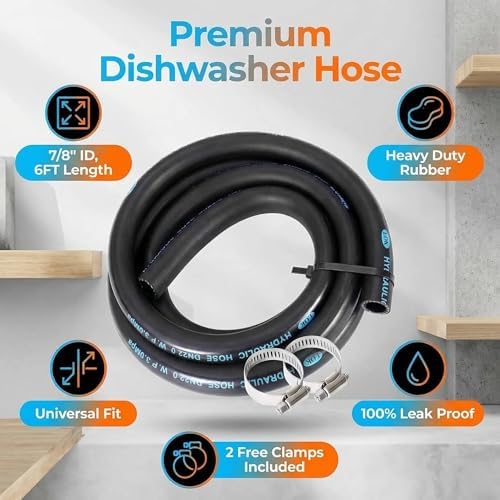 1 Pack 7/8 Hose, Dishwasher Discharge Hose - Image 2