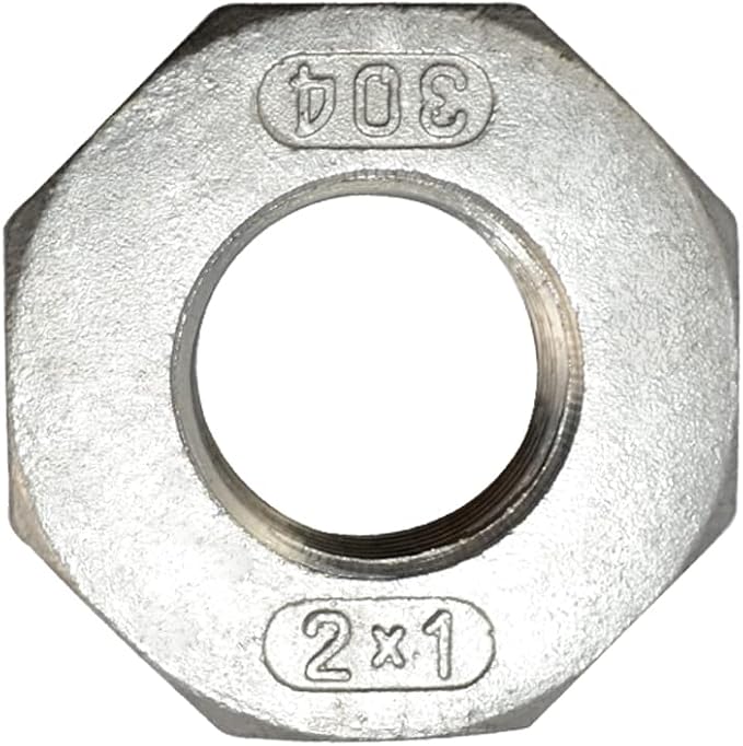 2" Male x 1" Female Thread Reducer Bushing Pipe Fitting, Stainless steel SS 304 - Image 3
