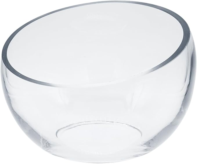WGVI Slant Cut Bowl Glass Vase, Width 6.7", Height 5", Candy Dish, Fruit Jar by WGVInternational-OpusGlassware