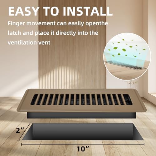 Floor Register 2x10, 4 Pack Floor Vent Covers - Image 3