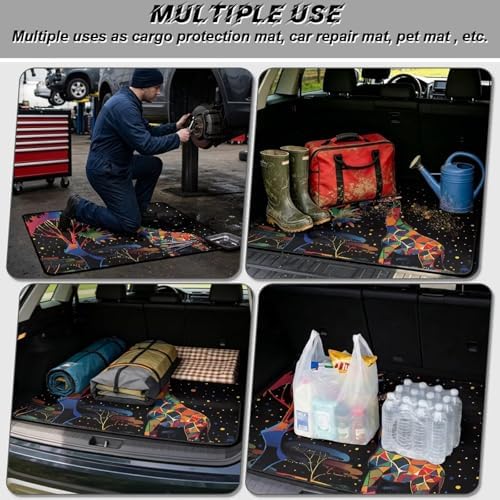 Giraffe Stained Universal Car Trunk Mat - Image 3