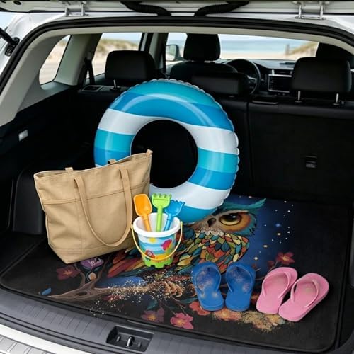 Colorful Owl Universal Moving Trunk Mat 29"x39" – Heavy Duty Waterproof Cargo - Image 2
