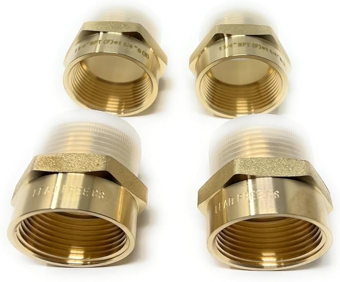 Cascada Lead-Free 1 1/4" G Thread Male to NPT Female Adapter | G Thread Male to - Image 5