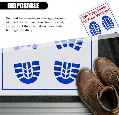 50PCS 16 x 20 Car Paper Floor Mat, Disposable Kraft Paper Vehicle Floor Foot - Image 6