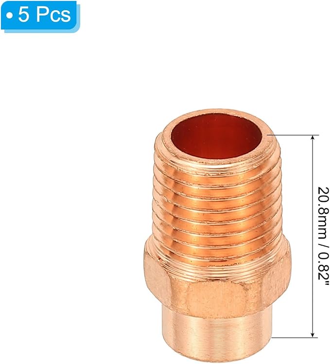 PATIKIL 1/4" Male Adapter Fitting - Image 2