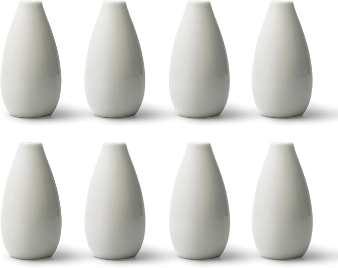 Modern Small Flower Vases 8 Pack - Image 3
