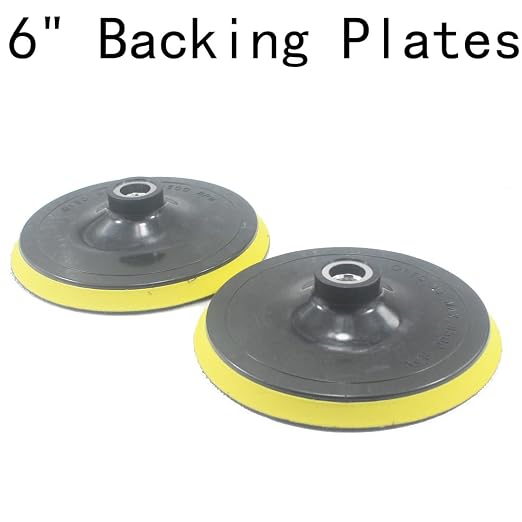6" Backing Plates & 1/4" Connecting Rod Hex Shank | 5/8"-11 Thread, Hook & Loop - Image 4