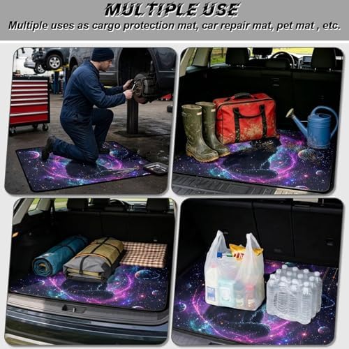 ELEQIN Car Trunk Mat Galaxy Black Cat Cargo Liner - Image 3