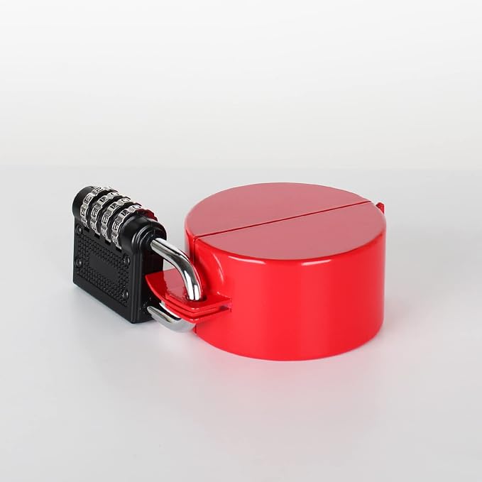 Gate Valve Locking Device Metal red, no Installation Required, Can Prevent - Image 2