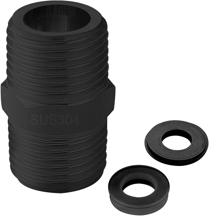 OFFO Shower Hose Extension Connector, 1/2 to 1/2 Shower Hose Extender Fitting by OFFO