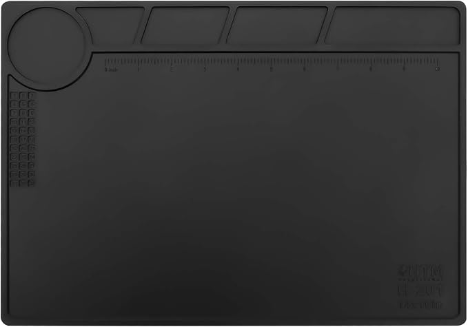 HTM-201 Black Silicone Repair Mat Heat Resistant Electronic Repair Mat - Image 2