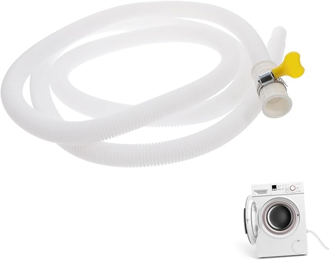Cabilock 2pcs Washer Drain Hose Extension Air Conditioner Outlet Tube Clamp - Image 2