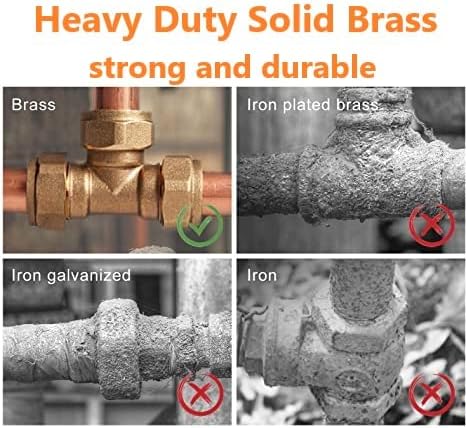 2pcs Metals Brass Tube Fitting Half Union Connector 3/8" Flare x 3/8" Male Pipe - Image 6